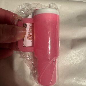 Hot Pink Tumbler Keychain